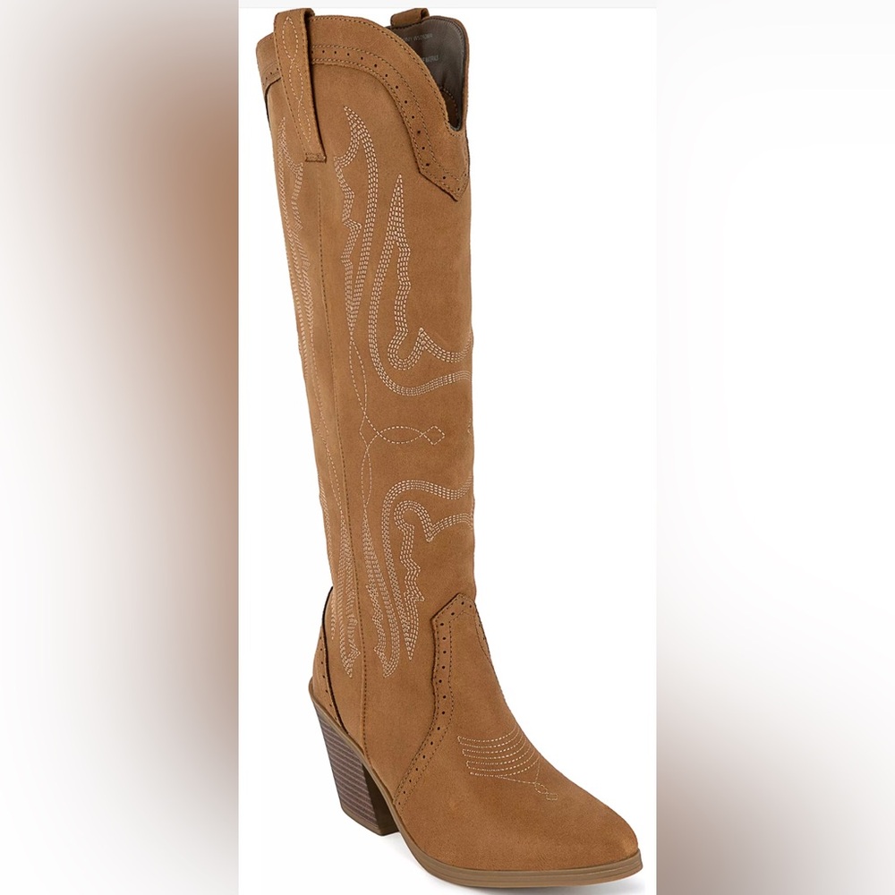 Cowgirl Boots—NEW!  Knee high, Cognac Color, Size 10. NWOT.